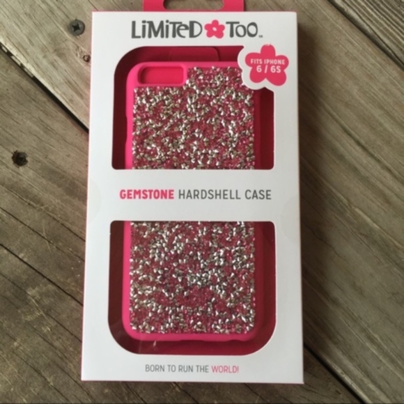 Limited Too Accessories - NEW iPhone 6/6s Phone Case Pink Crystals Bling